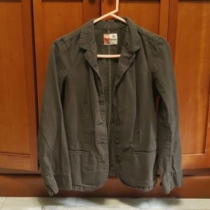 Ruff Hewn Casual Olive Green Blazer Jacket, Size Small